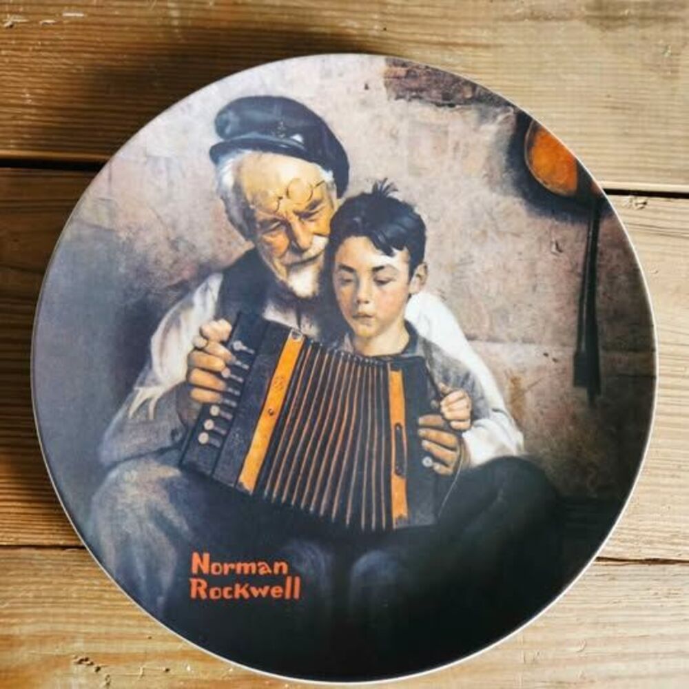 1981 Norman Rockwell “The Music Maker” Edwin M. Knowles Collector Plate
